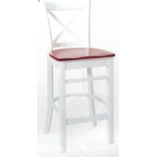 Cross Back Barstool - 24 Inches High