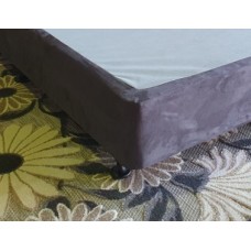 Charcoal Suede Bed Base - King