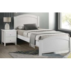 Zora King Single Bed - White Zora King Single Bed - White