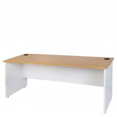Logan Straight Desk - Oak/White - 1500 x 750