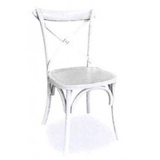 Cross Back Chair - White