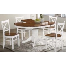 Cross Back 5 Piece Dining Suite with Extension Table