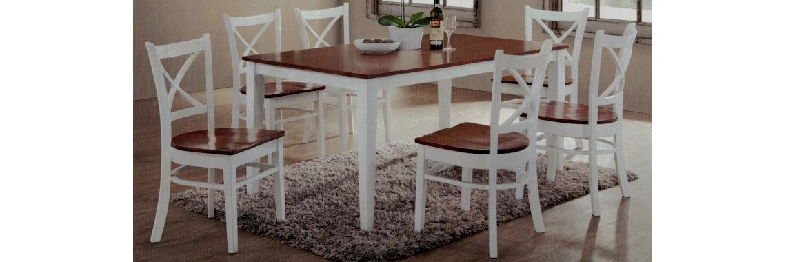 cross back dining suite