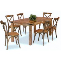 Foundry Seven Piece Dining Suite - Rustic Mango Wood Foundry Seven Piece Dining Suite - Rustic Mango Wood