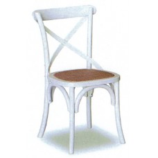 Cross Back Chair - White