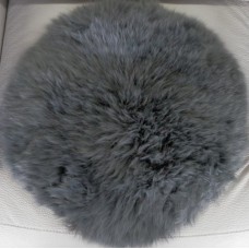 Auskin Long Wool Sheepskin Chair Pad / Cushion - Steel