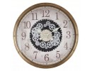 White and gold cog clock