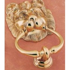 Lion Head Door Knocker - Brass