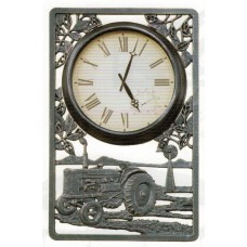 Tractor Outdoor Clock With Thermometer