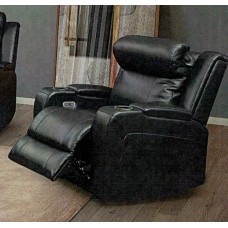 Arnold Electric Recliner - Black Leather
