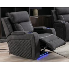 Magic Electric Recliner - Rhino Suede Charcoal