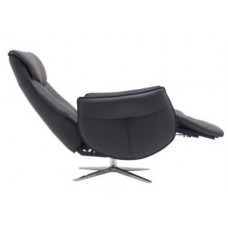 Mondo Euro Style Leather Recliner - Black