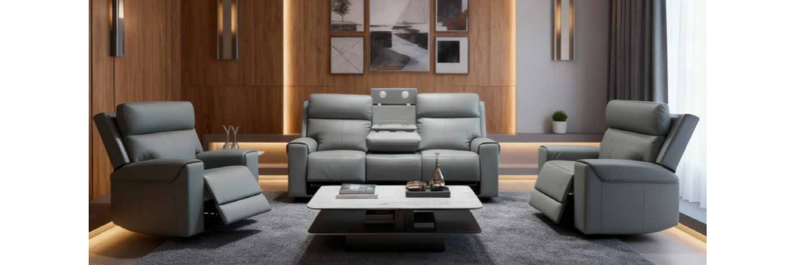 Olivia leather lounge suite