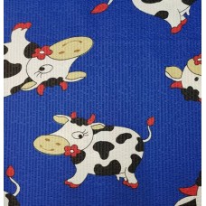 Seersucker Tablecloth - Daisy Cows - 145 cm Round