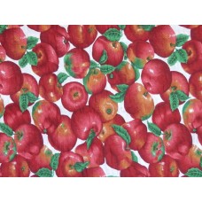 Seersucker Tablecloth - Apples - 145 x 250 cm