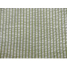 Seersucker Fine Stripes Tablecloth - 145 cm  Round - Lime Green