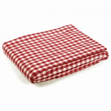 Gingham Check Tablecloth - 180 cm Round - Red