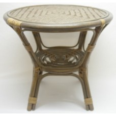 Cane Side Table - White Wash