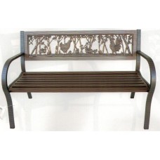 Tube Steel/Cast Iron Bench - Chickens