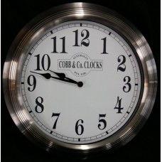 Stainless Steel Clock - Cobb & Co Clocks 